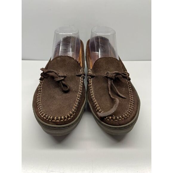 Eddie Bauer Women’s Leather Loafers Slip On Brown Shoes Size 9.5M Made in Italy - Picture 3 of 11